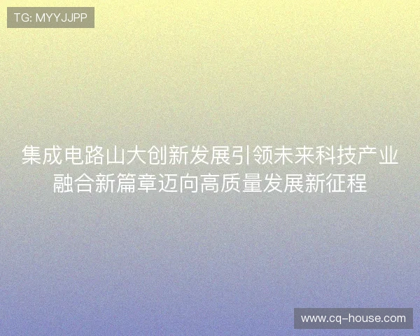集成电路山大创新发展引领未来科技产业融合新篇章迈向高质量发展新征程